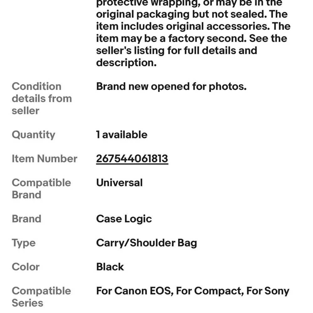 Case Logic LIFE SIMPLIFIED CAS,7 BAG PD-DVD PDVS4 BLACK #63-2401936 085854058636